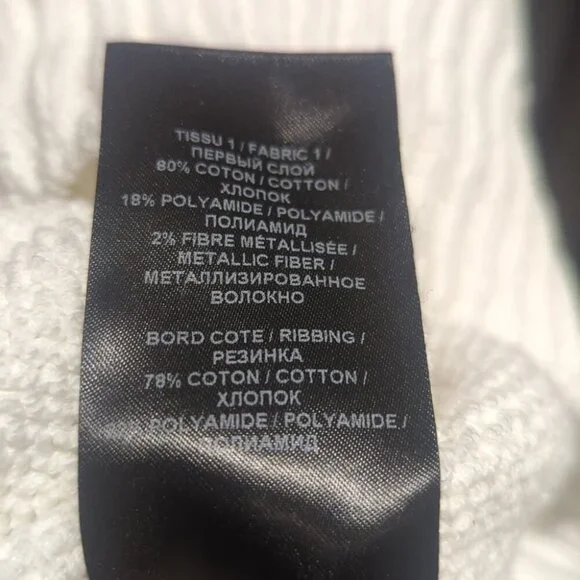 Balmain Men's White Cable Knit Sweater - Size M Like New - Picture 8 of 13